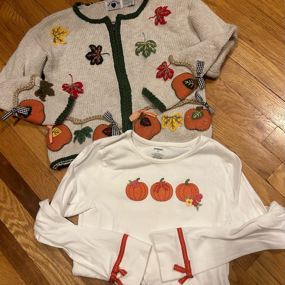 Girls Shirt & Sweater Set